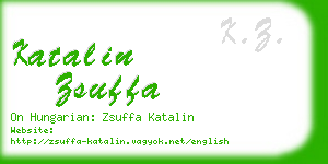 katalin zsuffa business card